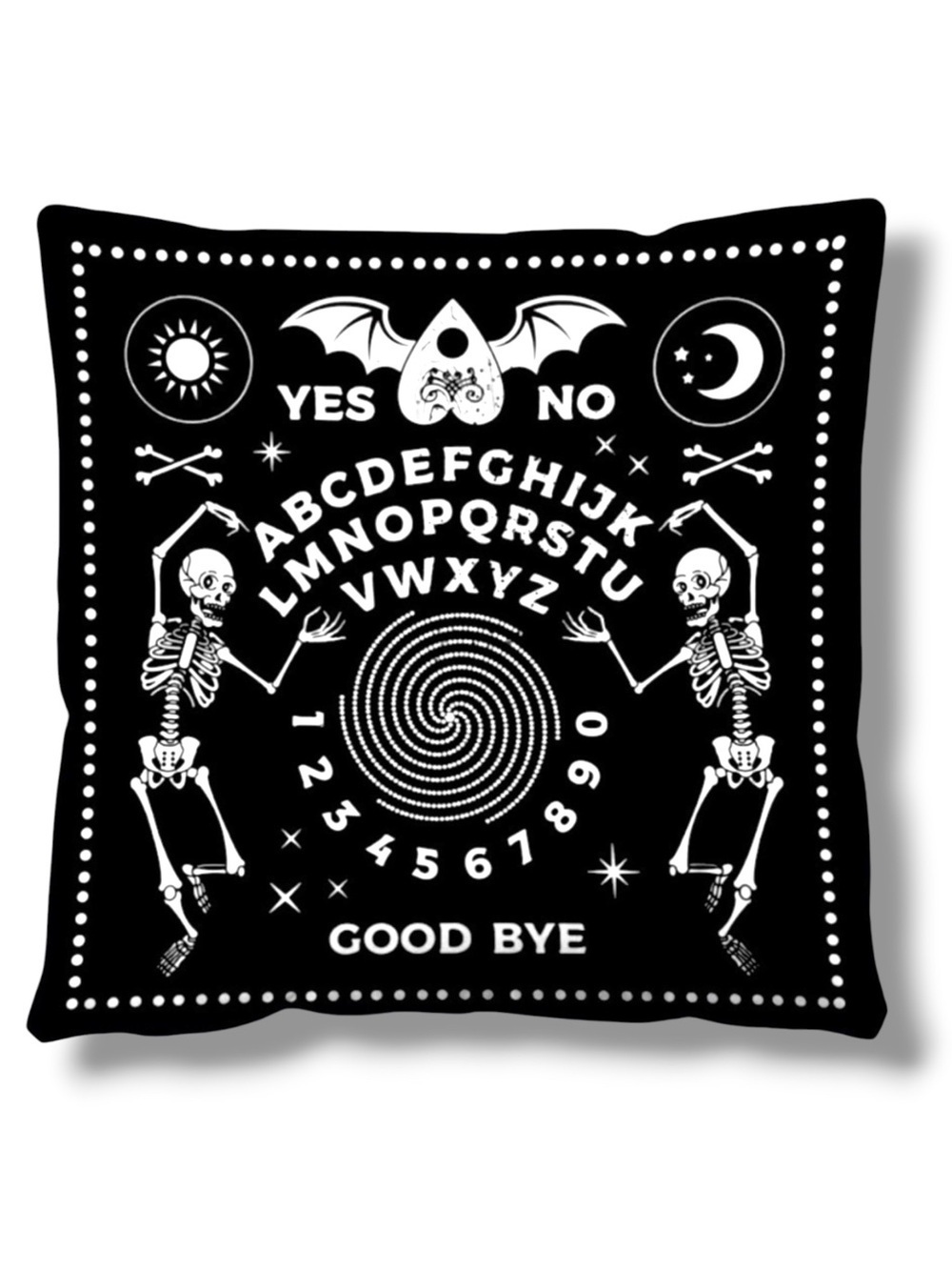 Pillow Cover Ouija Board Zippered Large Decorative Sugar Skull Sq 17.7 X 17.7 in